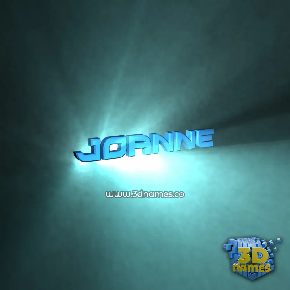 joanne in Light Shine style - 3D name wallpaper