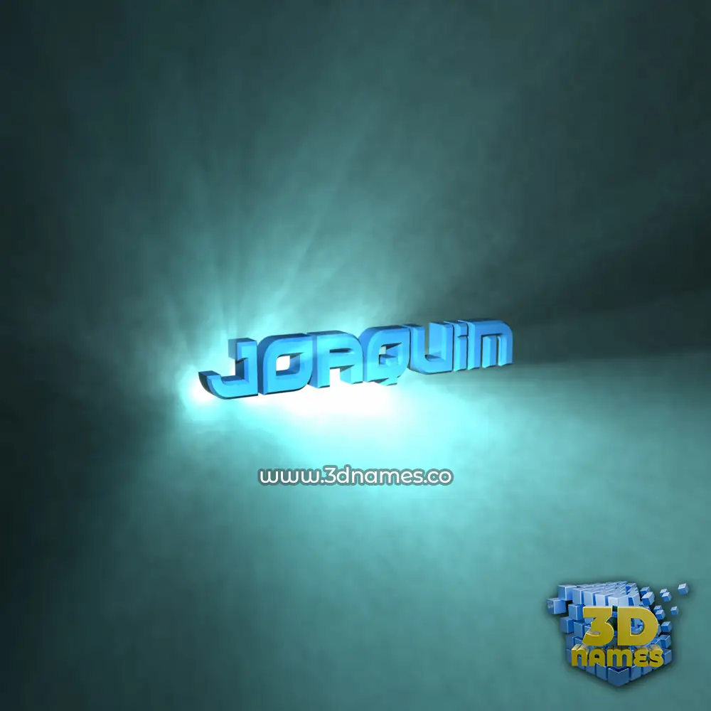 joaquim in Light Shine style - 3D name wallpaper