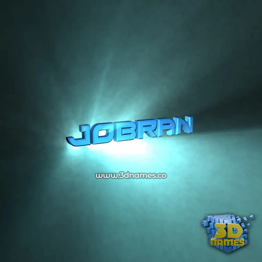 jobran in Light Shine style - 3D name wallpaper