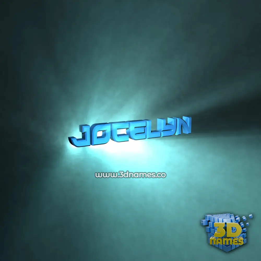 jocelyn in Light Shine style - 3D name wallpaper