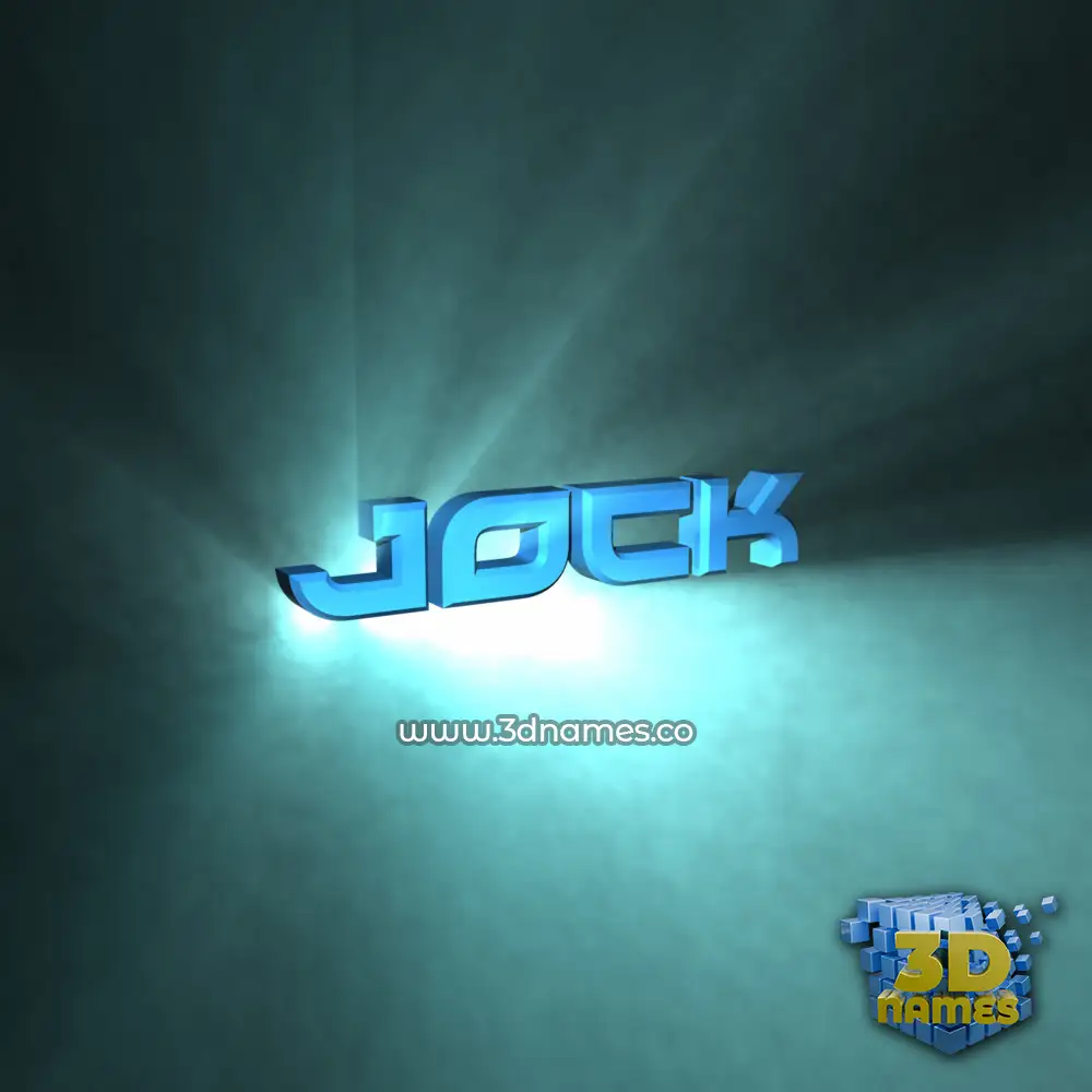 jock in Light Shine style - 3D name wallpaper