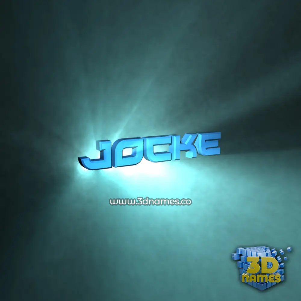 jocke in Light Shine style - 3D name wallpaper