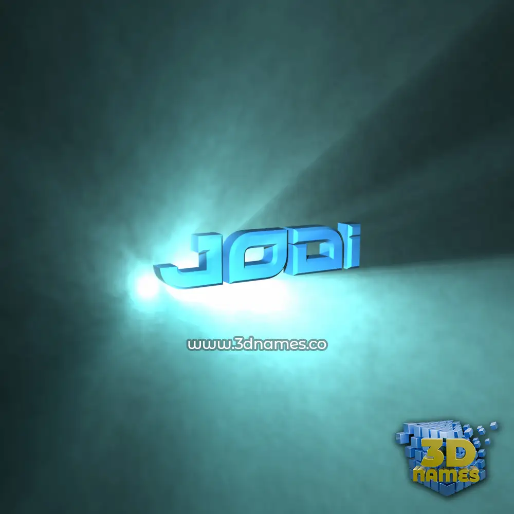 jodi in Light Shine style - 3D name wallpaper