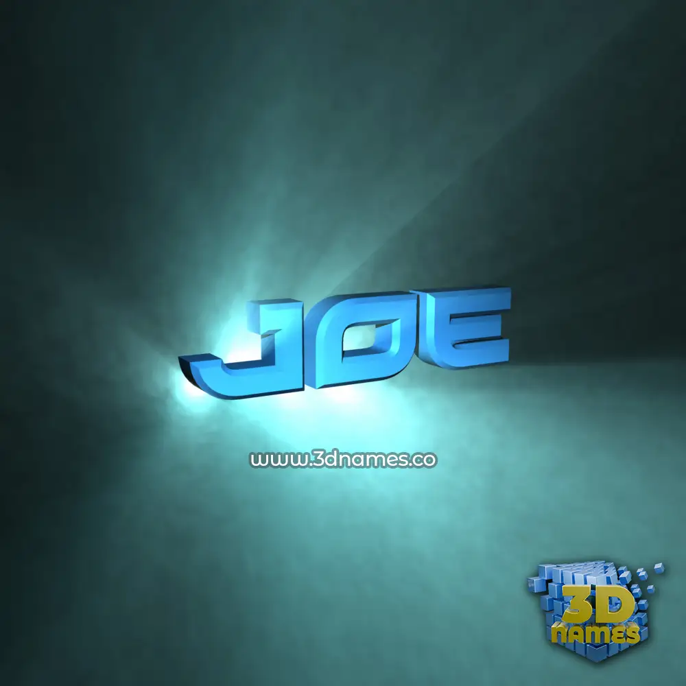 joe in Light Shine style - 3D name wallpaper