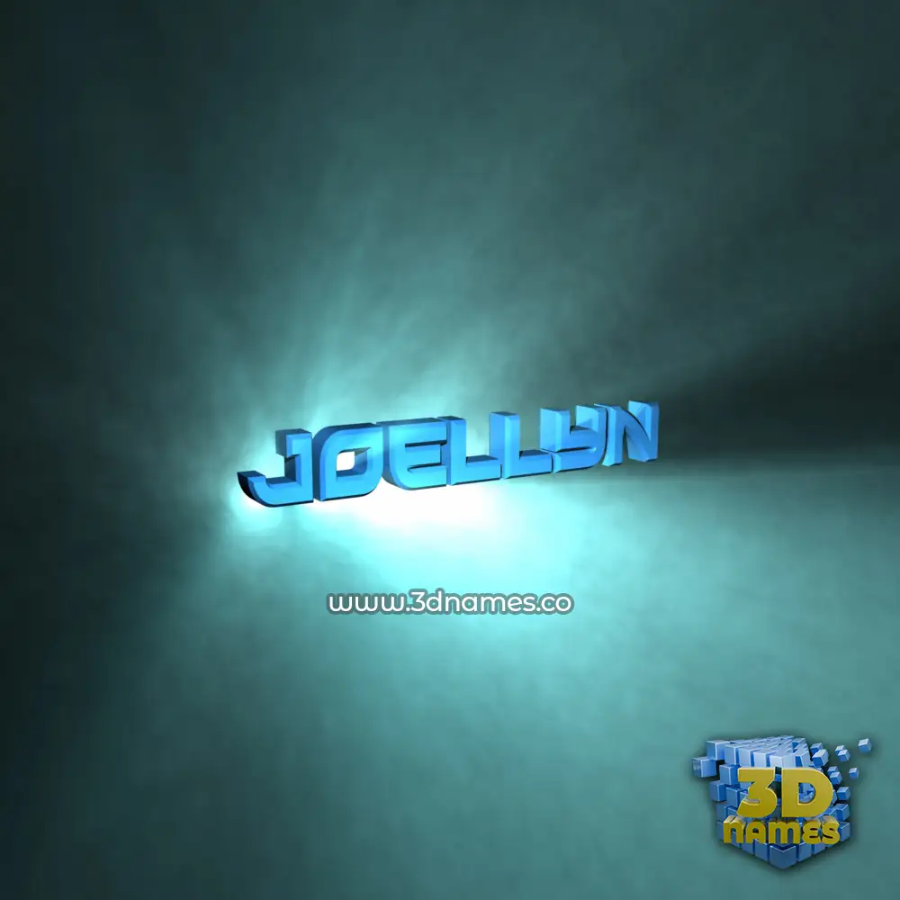 joellyn in Light Shine style - 3D name wallpaper