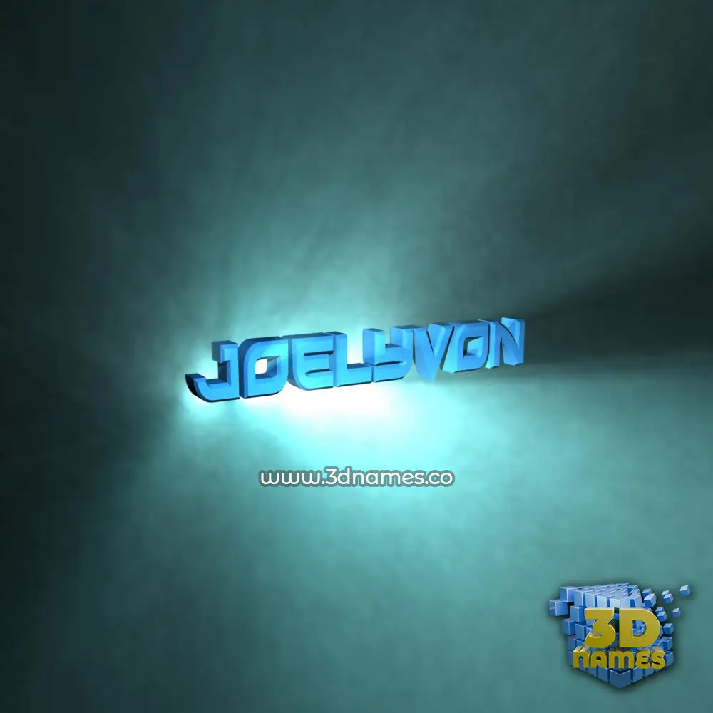 joelyvon in Light Shine style - 3D name wallpaper