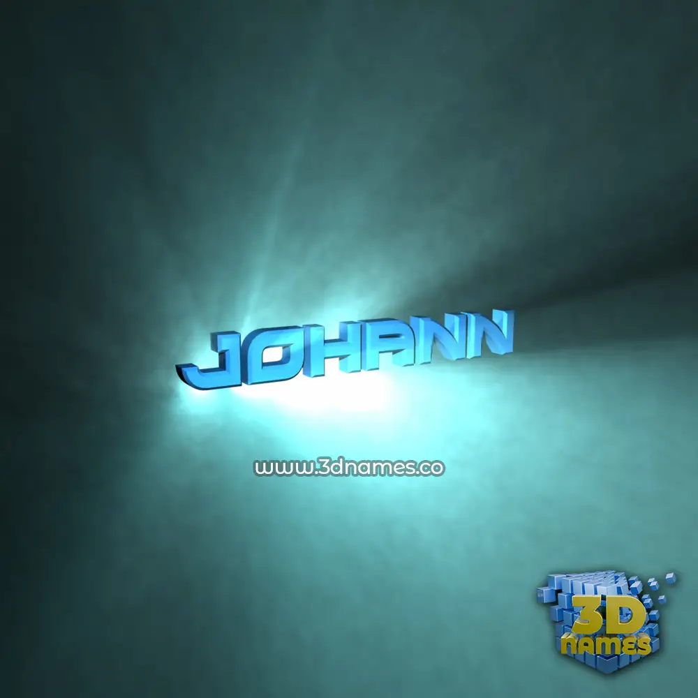 johann in Light Shine style - 3D name wallpaper