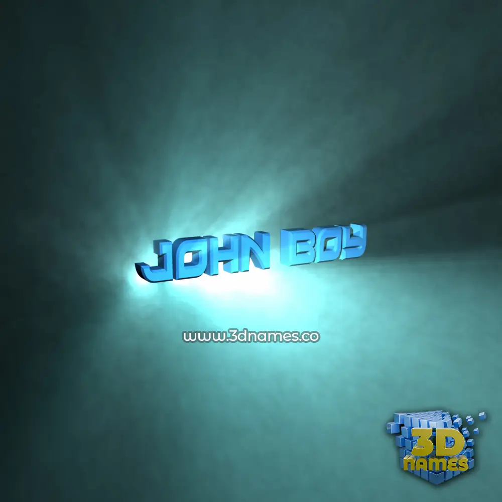 john boy in Light Shine style - 3D name wallpaper