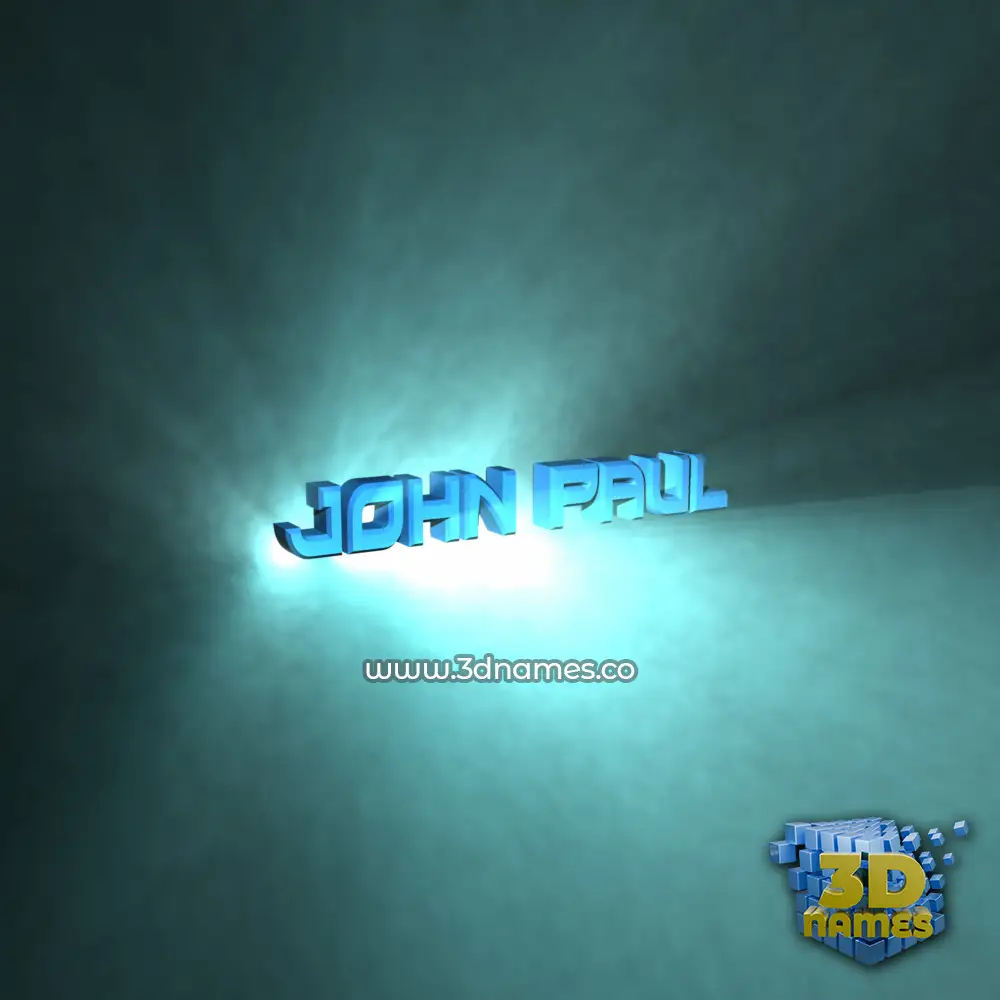 john paul in Light Shine style - 3D name wallpaper