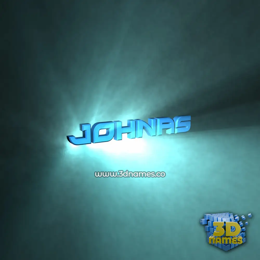 johnas in Light Shine style - 3D name wallpaper