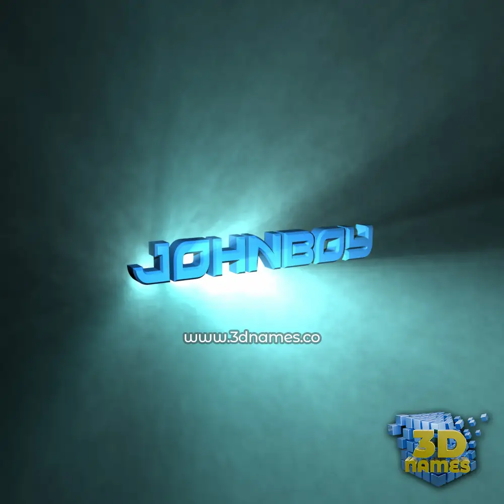 johnboy in Light Shine style - 3D name wallpaper