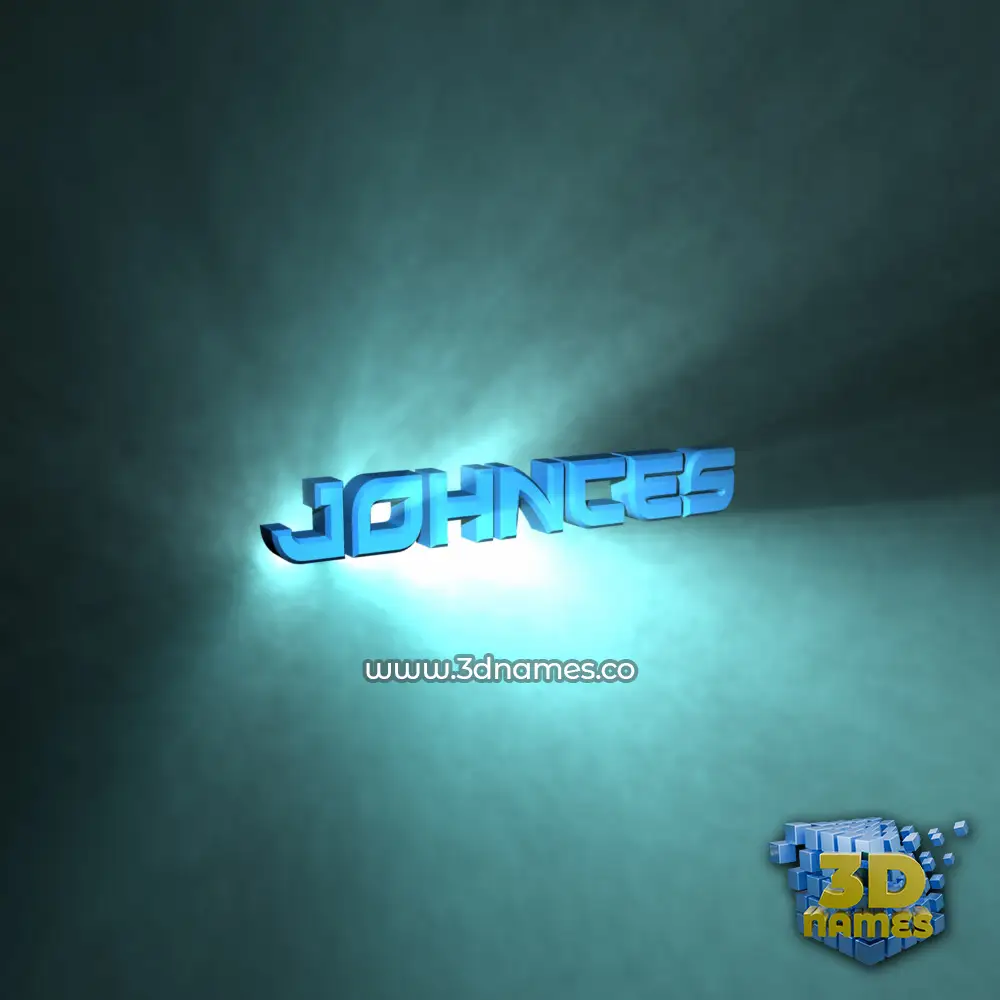 johnces in Light Shine style - 3D name wallpaper