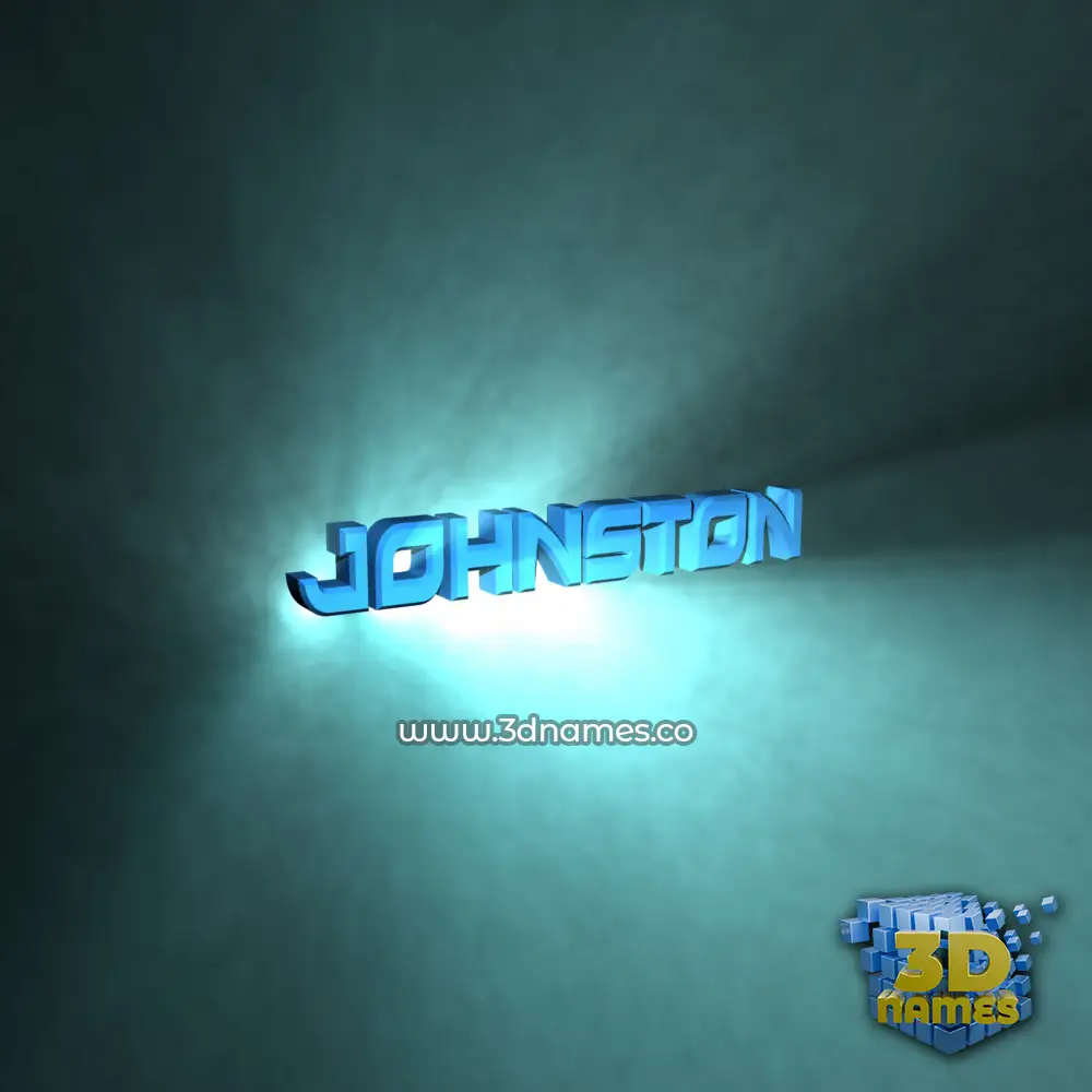 johnston in Light Shine style - 3D name wallpaper