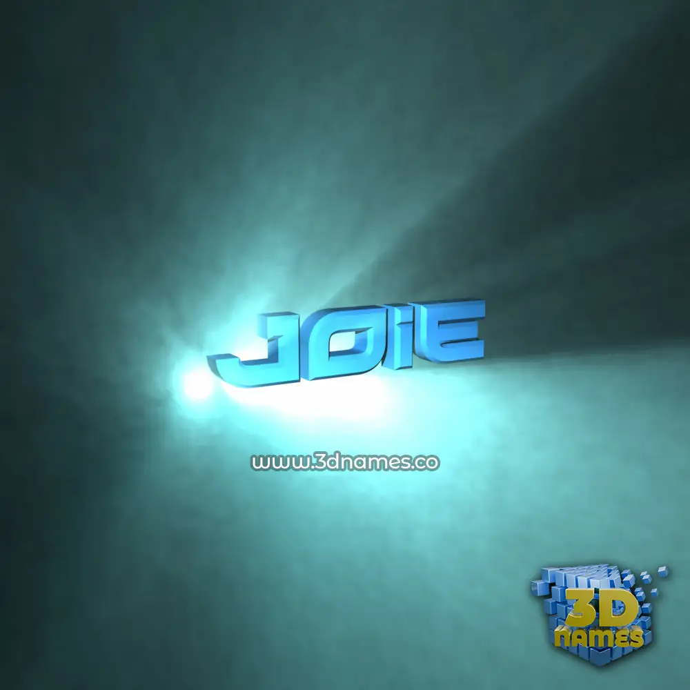 joie in Light Shine style - 3D name wallpaper