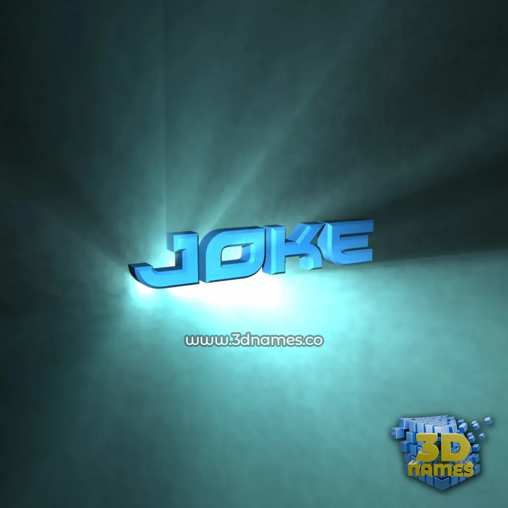 joke in Light Shine style - 3D name wallpaper