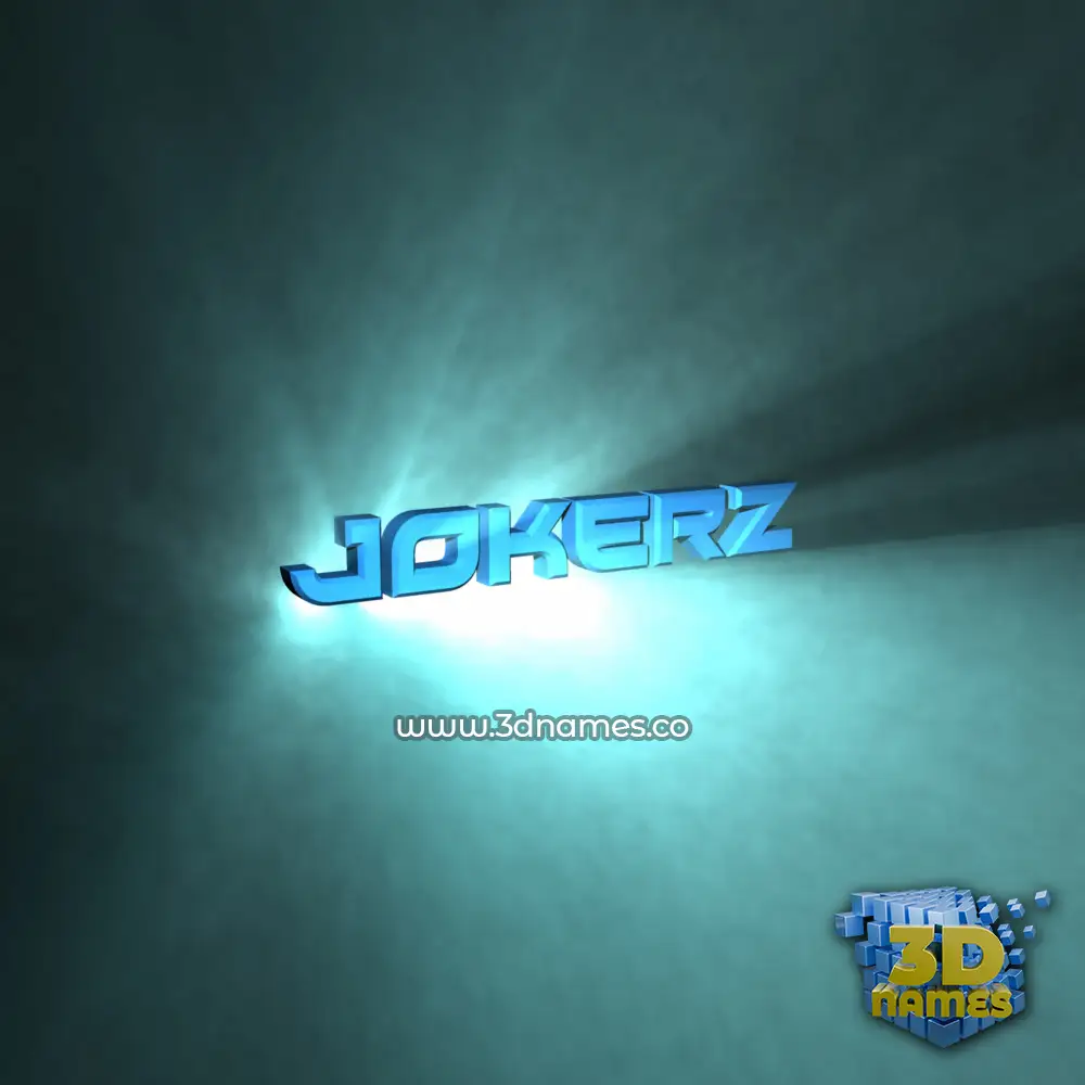 jokerz in Light Shine style - 3D name wallpaper
