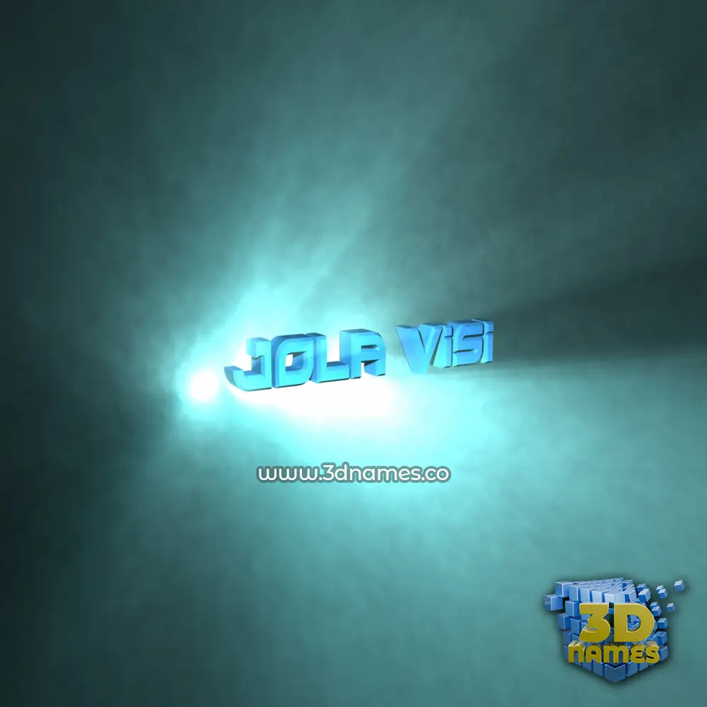 jola visi in Light Shine style - 3D name wallpaper