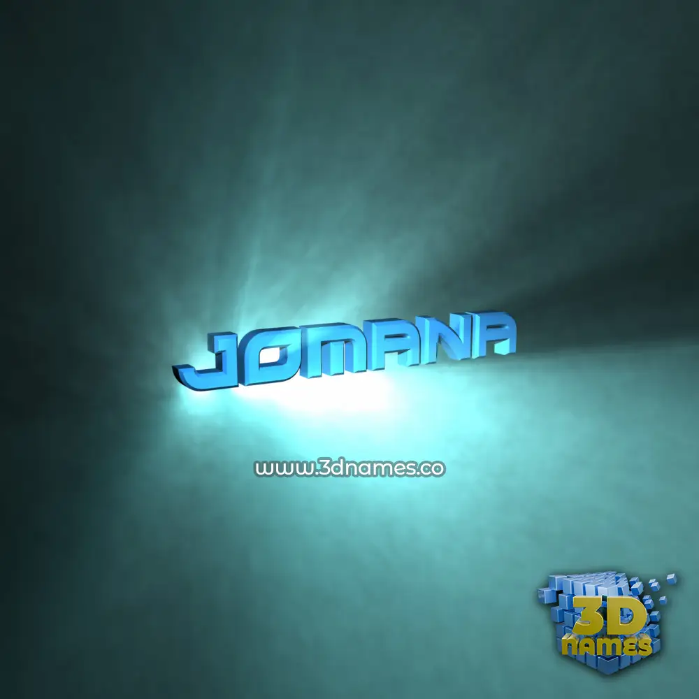 jomana in Light Shine style - 3D name wallpaper