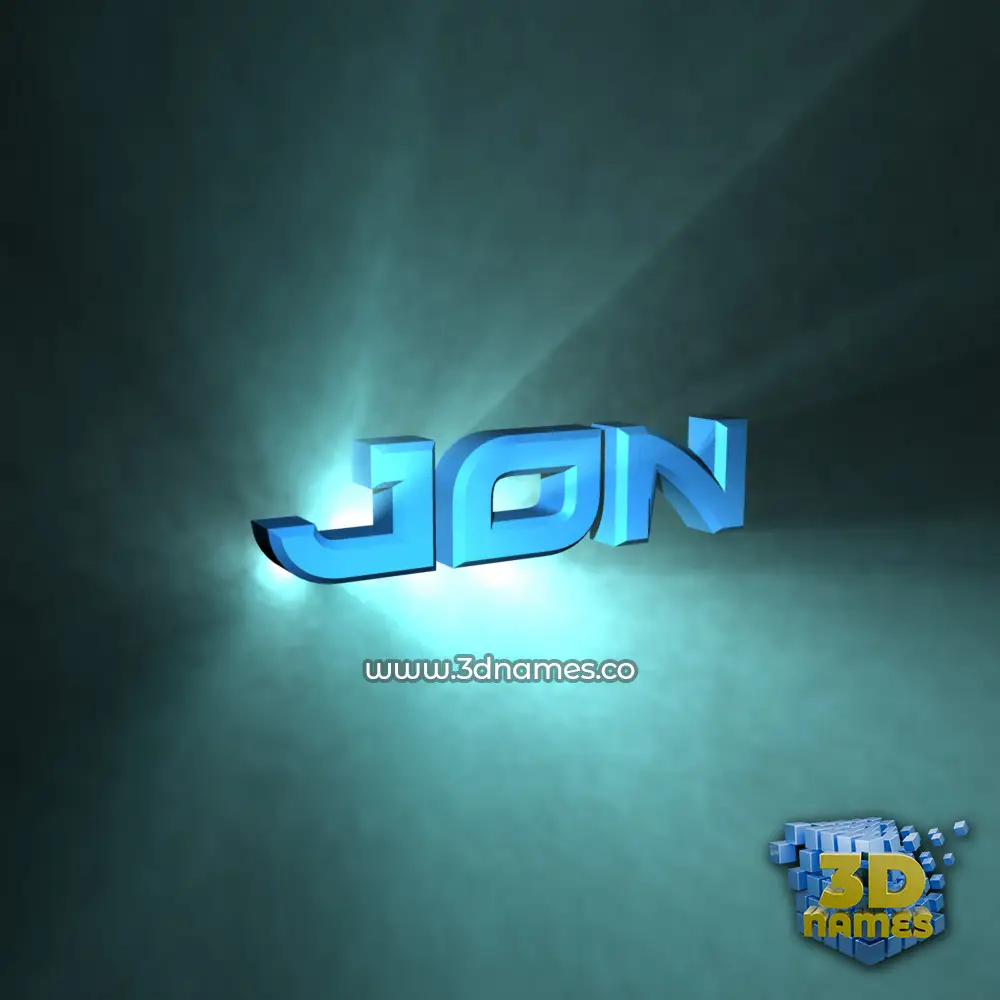 jon in Light Shine style - 3D name wallpaper