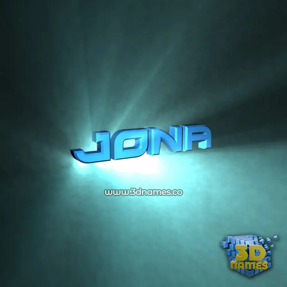 jona in Light Shine style - 3D name wallpaper