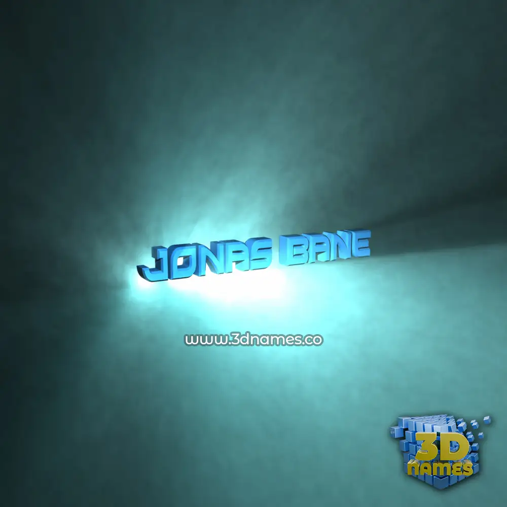 jonas bane in Light Shine style - 3D name wallpaper