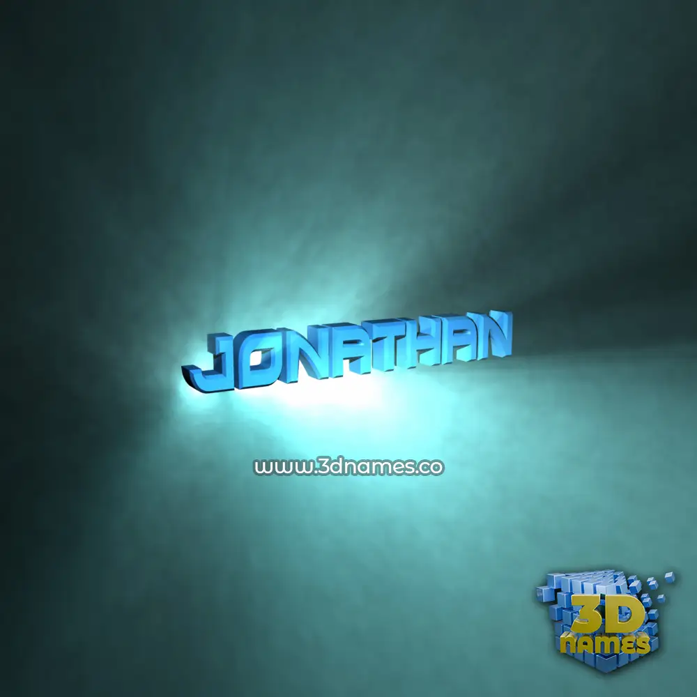 jonathan in Light Shine style - 3D name wallpaper