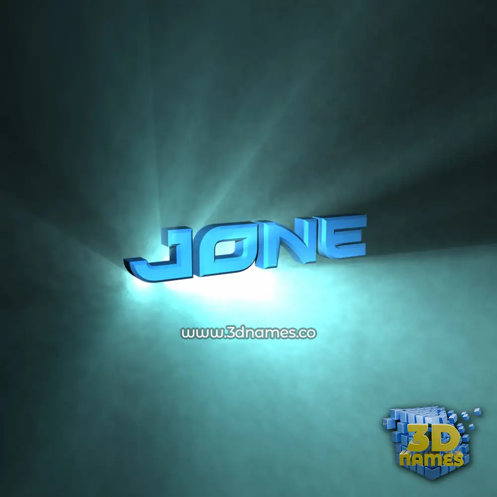 jone in Light Shine style - 3D name wallpaper