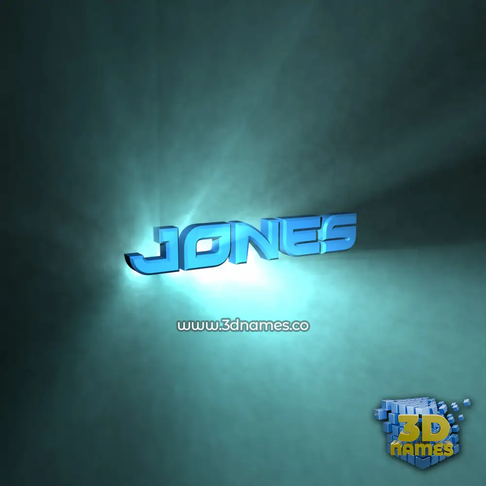 jones in Light Shine style - 3D name wallpaper