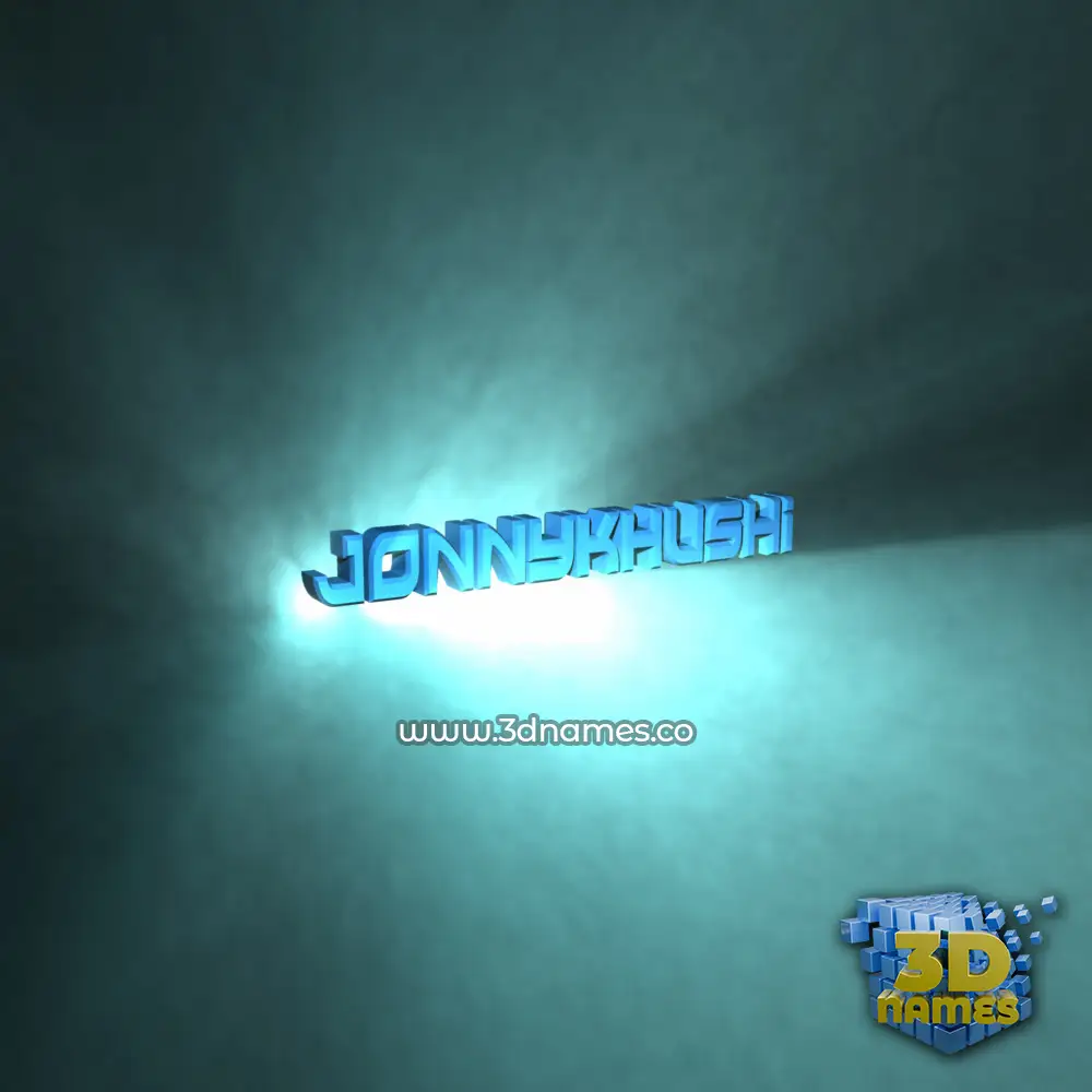 jonnykhushi in Light Shine style - 3D name wallpaper
