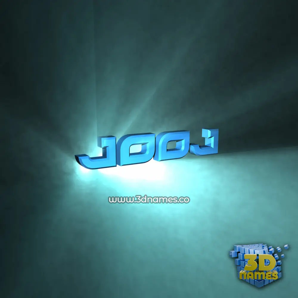jooj in Light Shine style - 3D name wallpaper