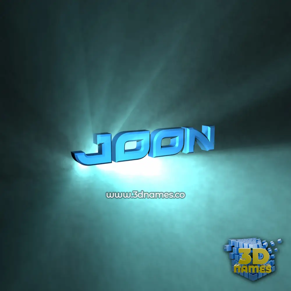 joon in Light Shine style - 3D name wallpaper