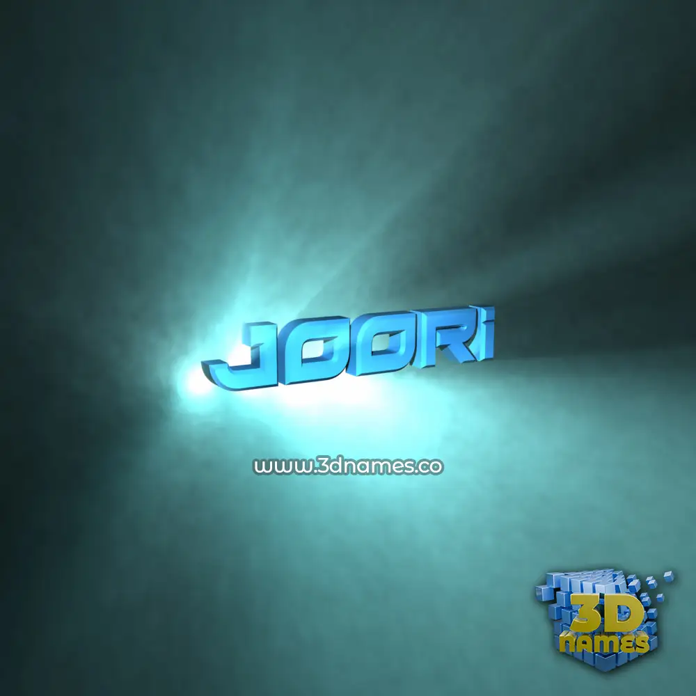 joori in Light Shine style - 3D name wallpaper