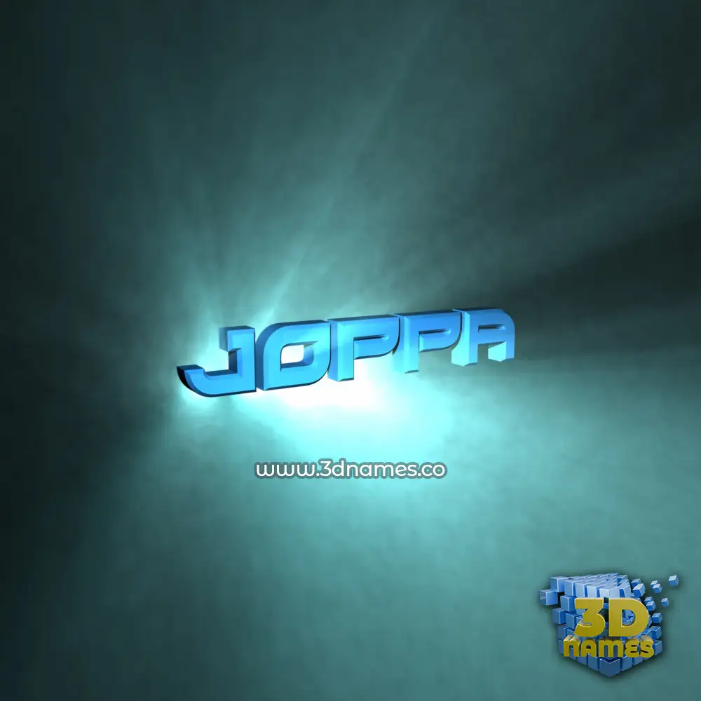 joppa in Light Shine style - 3D name wallpaper