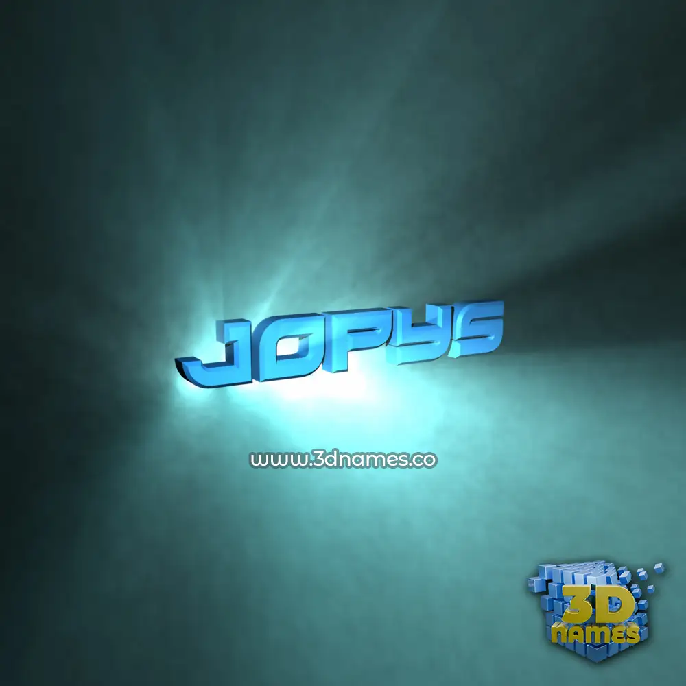 jopys in Light Shine style - 3D name wallpaper