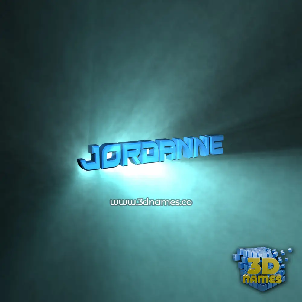 jordanne in Light Shine style - 3D name wallpaper