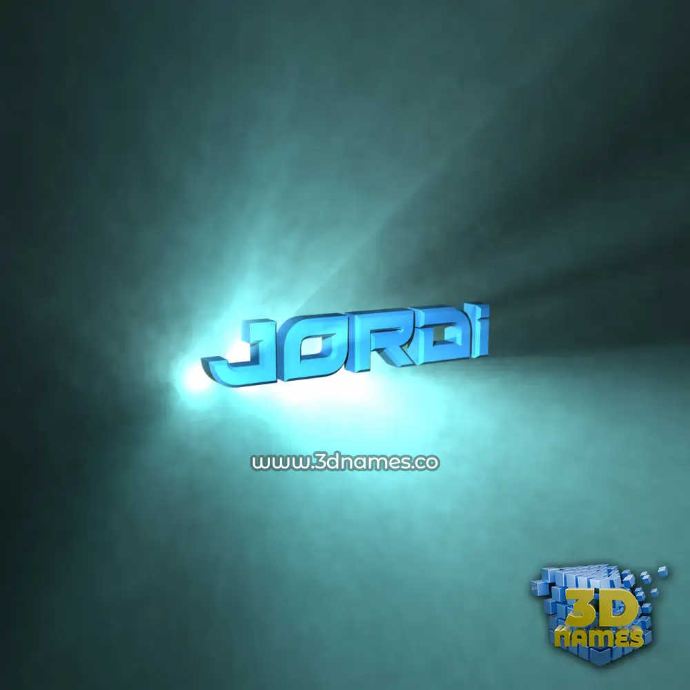 jordi in Light Shine style - 3D name wallpaper