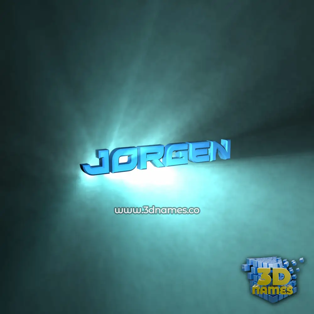 jorgen in Light Shine style - 3D name wallpaper