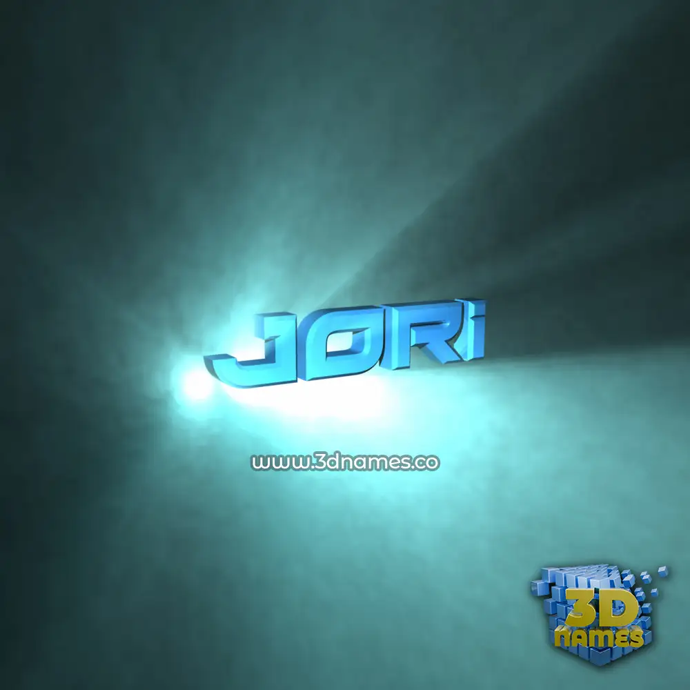 jori in Light Shine style - 3D name wallpaper