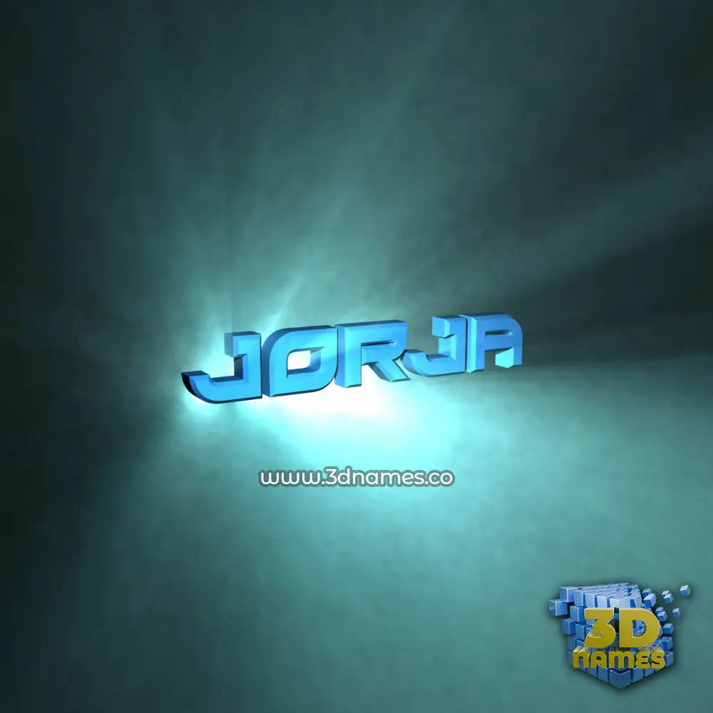 jorja in Light Shine style - 3D name wallpaper
