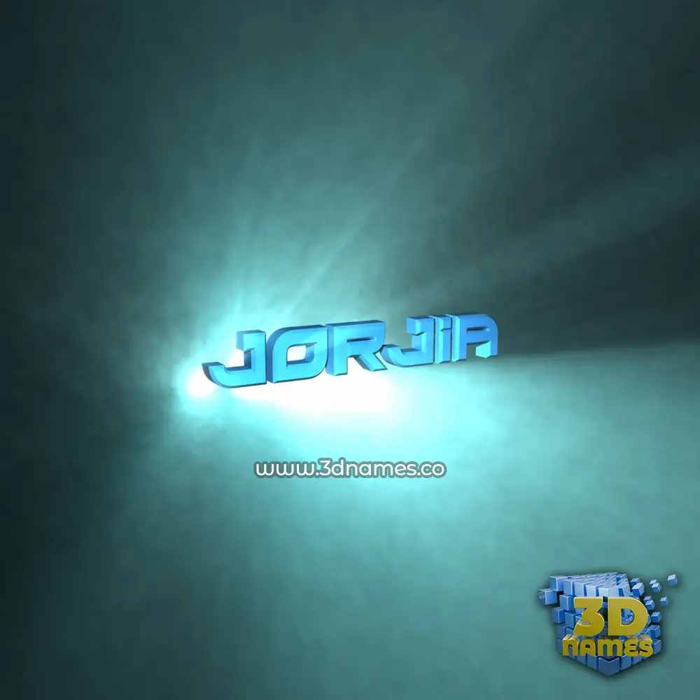 jorjia in Light Shine style - 3D name wallpaper