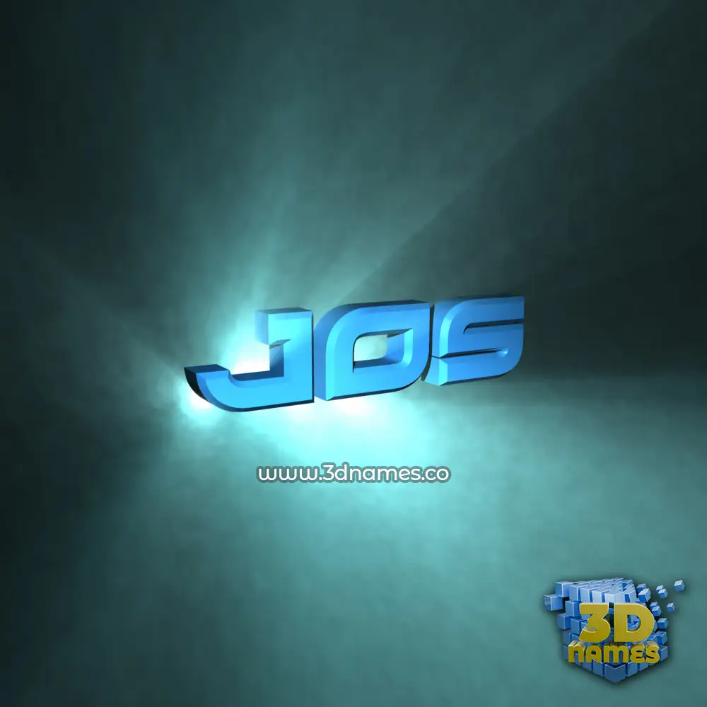 jos in Light Shine style - 3D name wallpaper