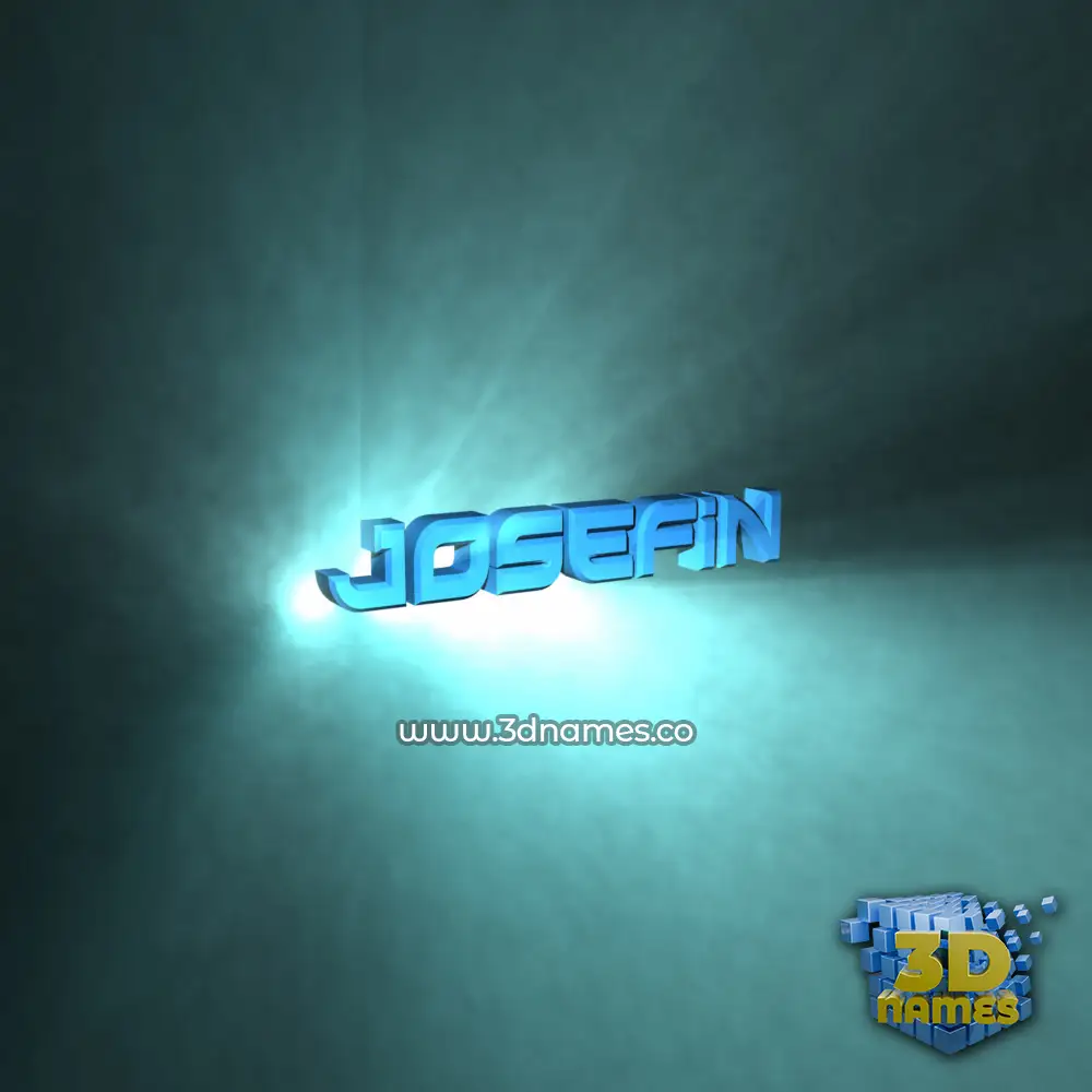 josefin in Light Shine style - 3D name wallpaper