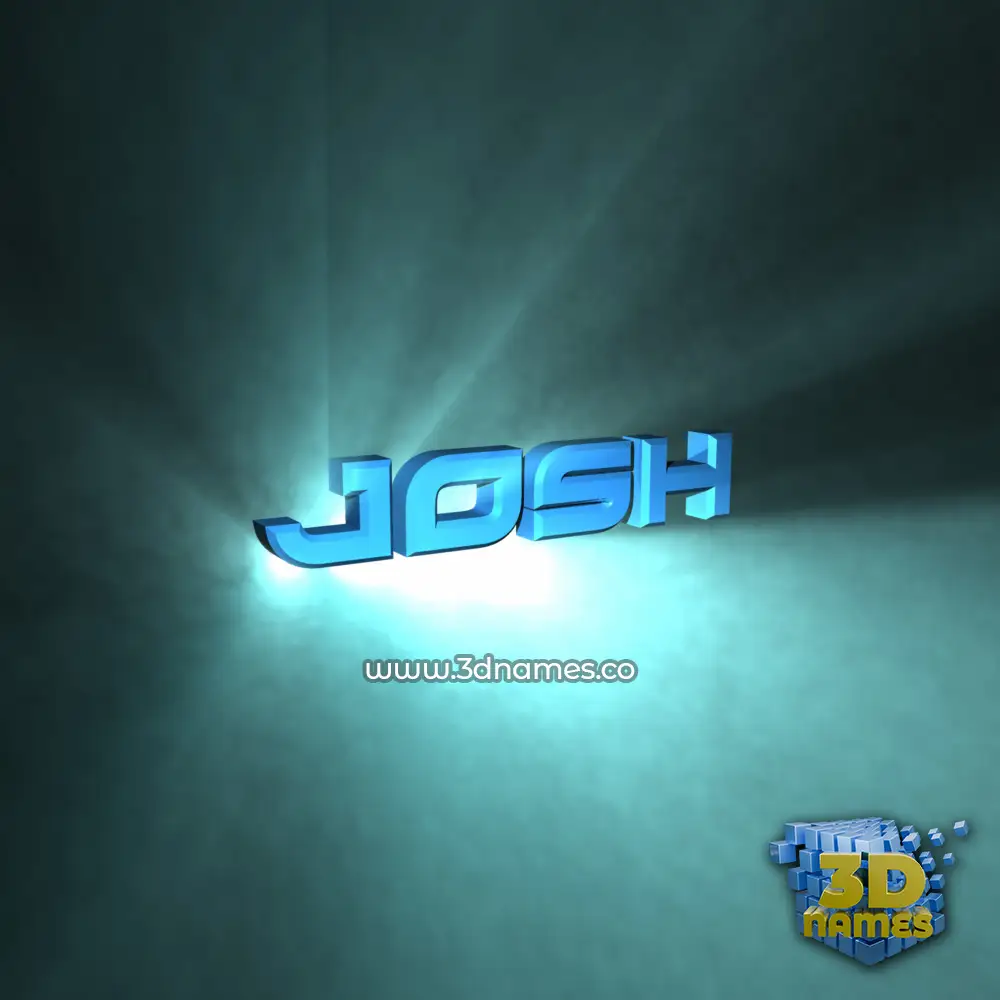 josh in Light Shine style - 3D name wallpaper