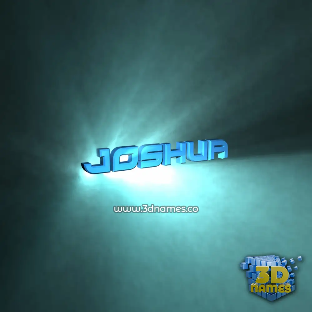 joshua in Light Shine style - 3D name wallpaper