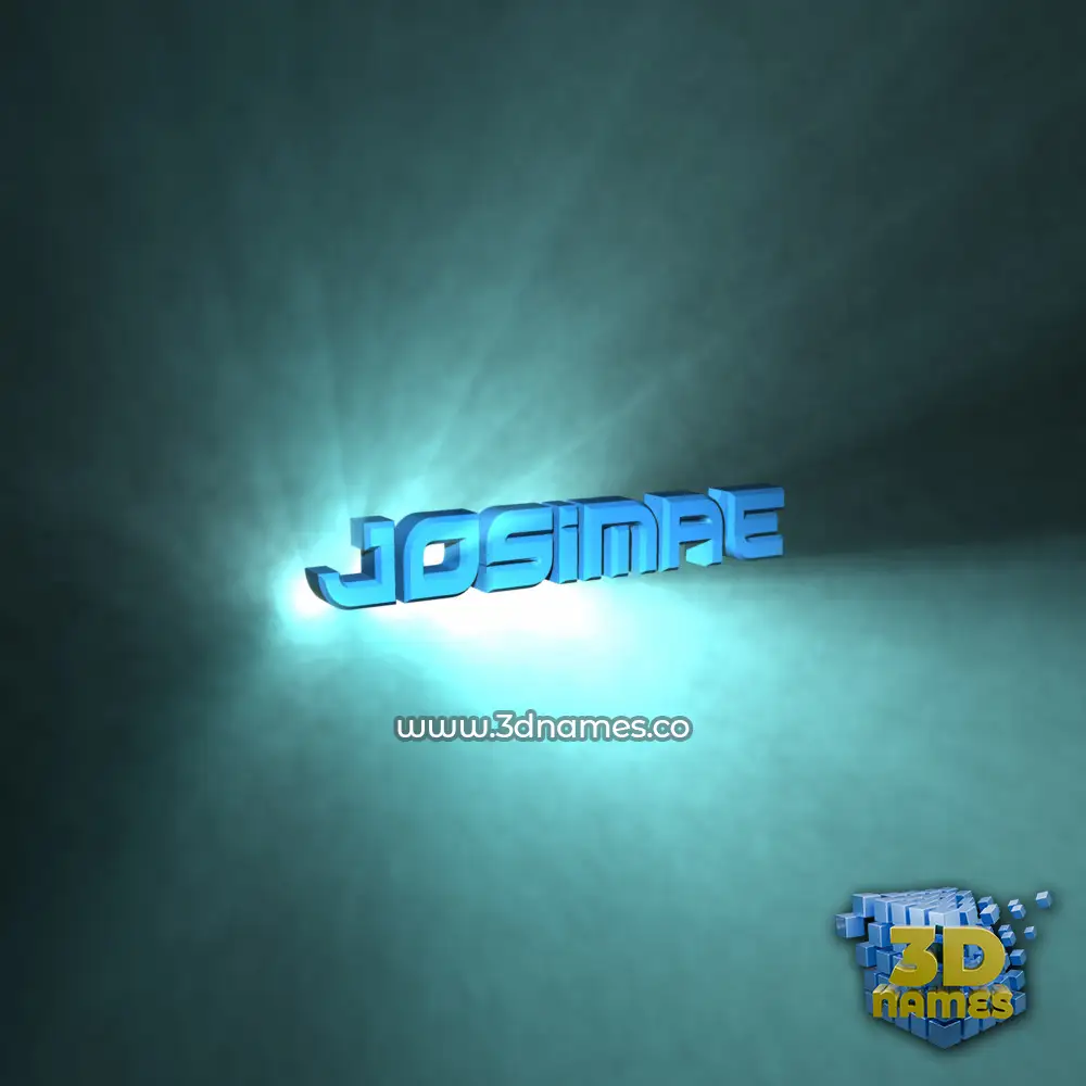 josimae in Light Shine style - 3D name wallpaper