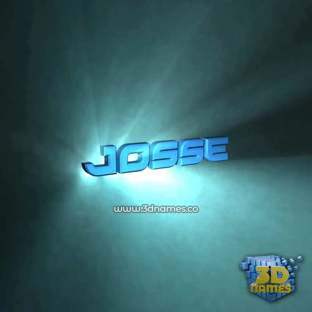 josse in Light Shine style - 3D name wallpaper