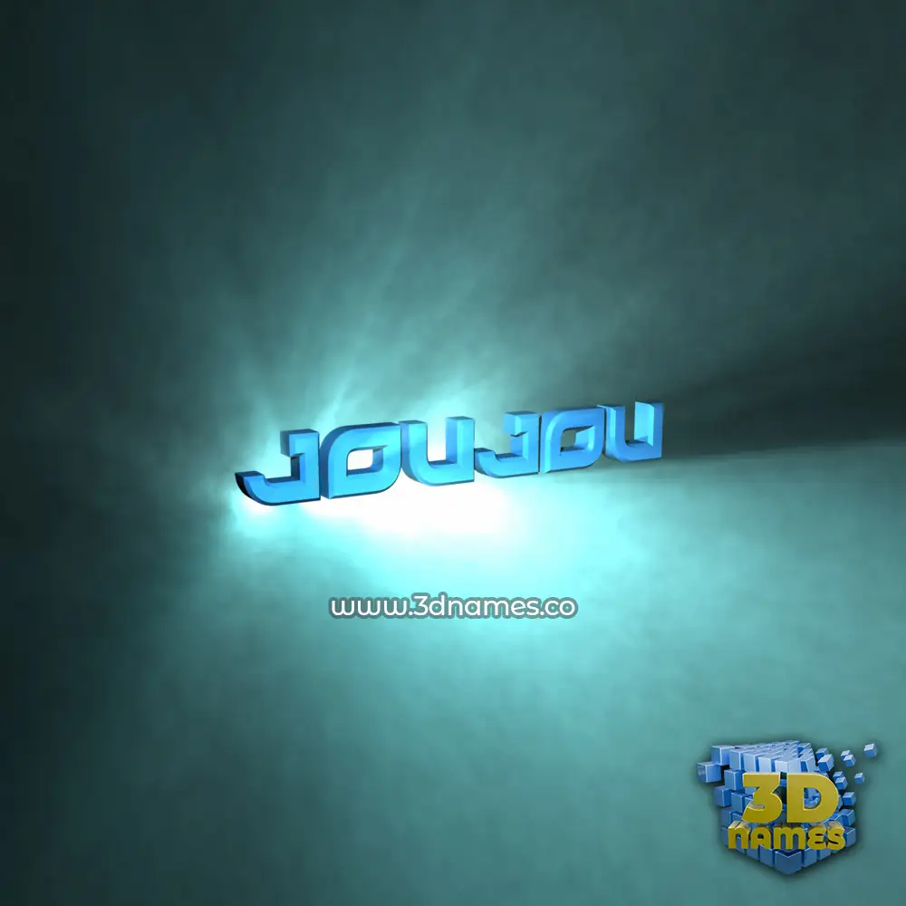 joujou in Light Shine style - 3D name wallpaper