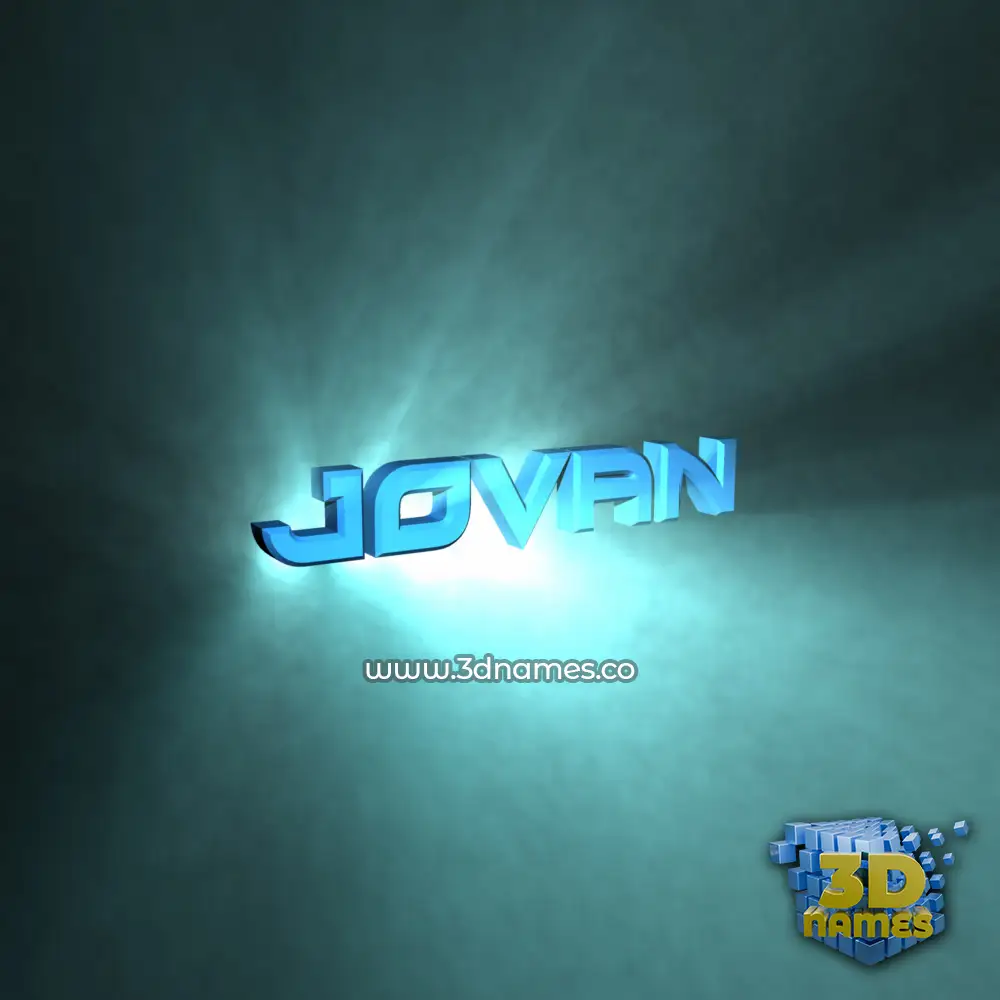 jovan in Light Shine style - 3D name wallpaper