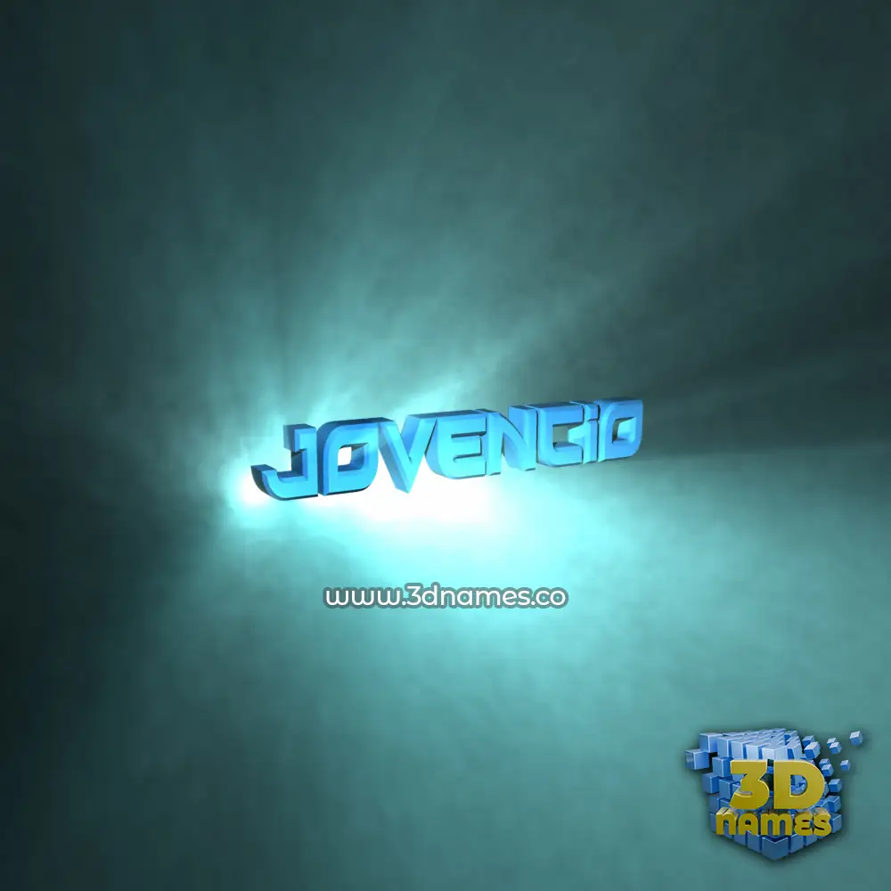 jovencio in Light Shine style - 3D name wallpaper