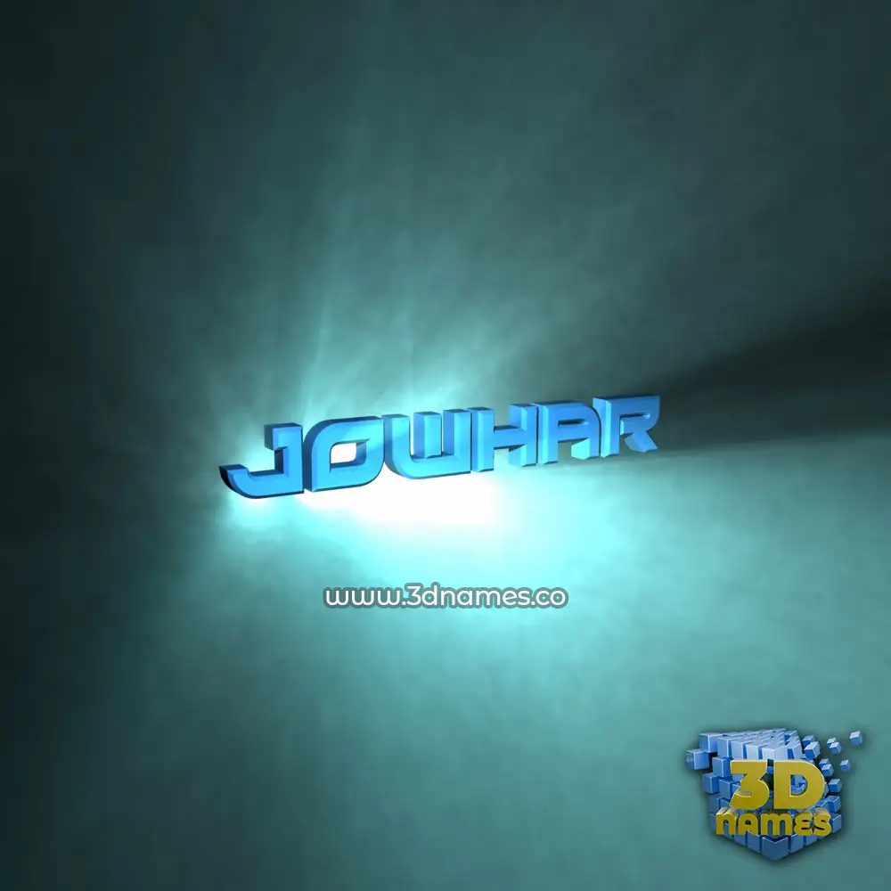 jowhar in Light Shine style - 3D name wallpaper